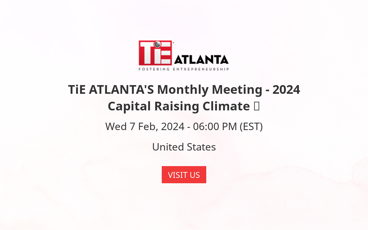 TiEATL Monthly Meeting 2024 Capital Raising Climate